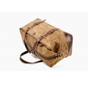 TP4 WaxCover Holdall Vintage™ Sac de voyage et de week-end pratique. Coton ciré épais et cuir naturel. Unisexe. 4 couleurs